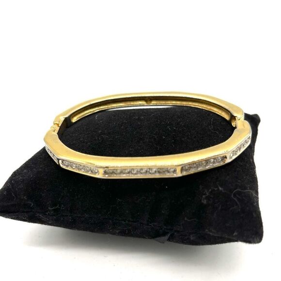 Swarovski Crystal Begets in Gold Plated Bangle - Picture 3 of 3